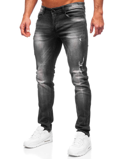 Bolf Herren Jeanshose regular fit Schwarz  MP010N