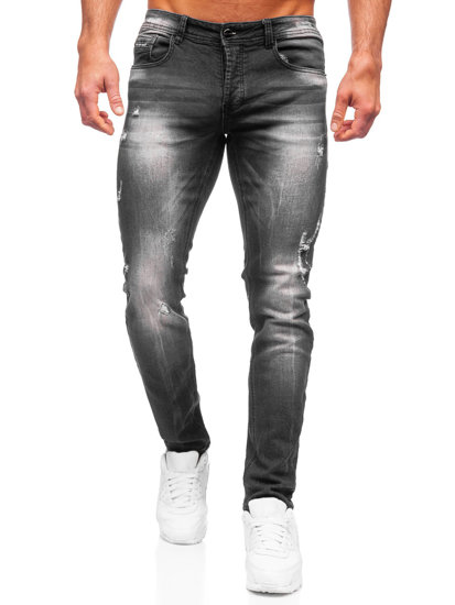 Bolf Herren Jeanshose regular fit Schwarz  MP010N