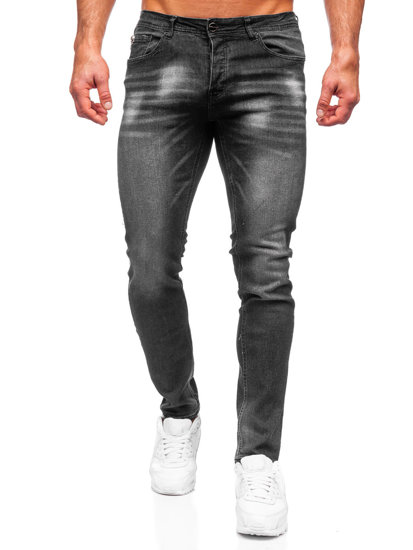 Bolf Herren Jeanshose regular fit Schwarz  MP019N