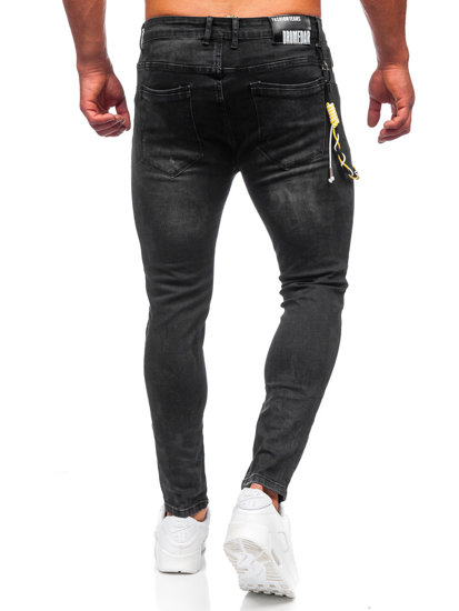 Bolf Herren Jeanshose regular fit Schwarz  TF098