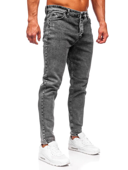 Bolf Herren Jeanshose regular fit Schwarzgrau  6015