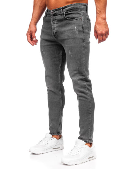 Bolf Herren Jeanshose regular fit Schwarzgrau  6073