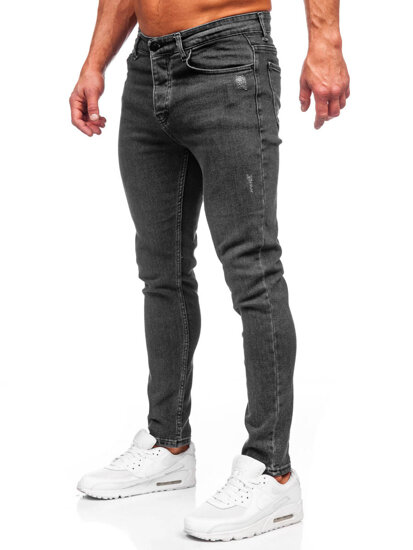 Bolf Herren Jeanshose regular fit Schwarzgrau  6134