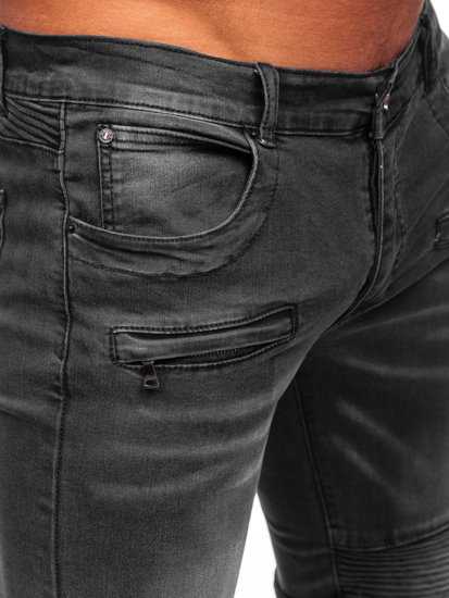 Bolf Herren Jeanshose regular fit Schwarzgrau  MP0029G