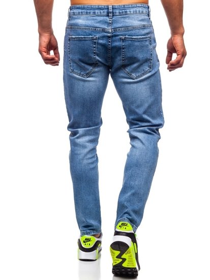 Bolf Herren Jeanshose skinny fit Dunkelblau  KX536