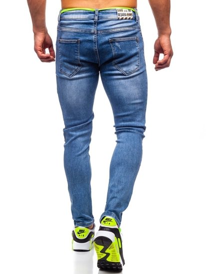 Bolf Herren Jeanshose skinny fit Dunkelblau  KX555