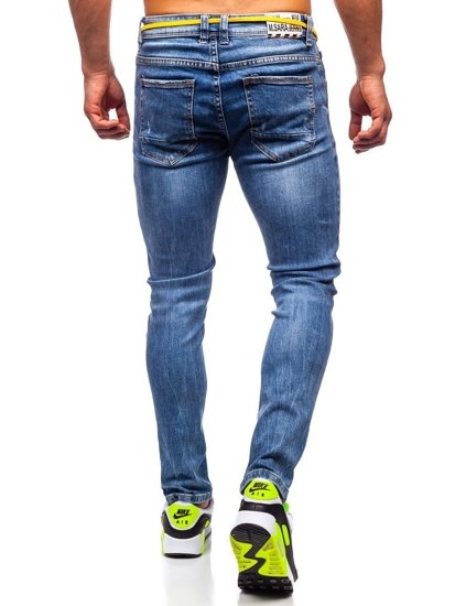 Bolf Herren Jeanshose skinny fit Dunkelblau  KX565