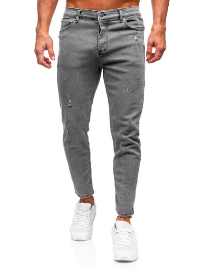 Bolf Herren Jeanshose skinny fit Schwarzgrau 5909