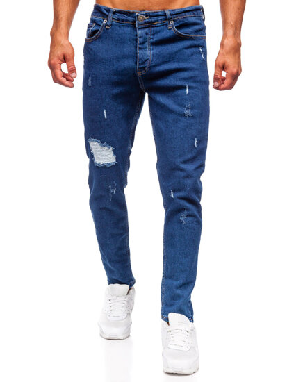 Bolf Herren Jeanshose slim fit Dunkelblau  6553