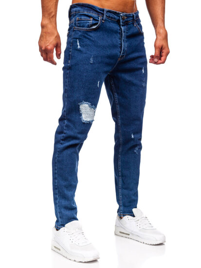 Bolf Herren Jeanshose slim fit Dunkelblau  6553