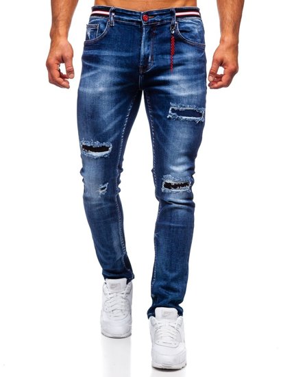 Bolf Herren Jeanshose slim fit Dunkelblau  80033W0