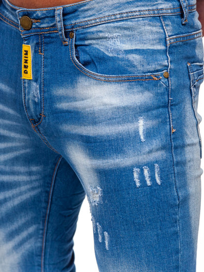 Bolf Herren Jeanshose slim fit Dunkelblau  BC1025