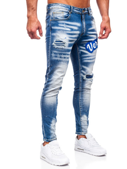 Bolf Herren Jeanshose slim fit Dunkelblau BC1068