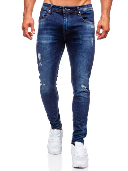 Bolf Herren Jeanshose slim fit Dunkelblau  KS2036A