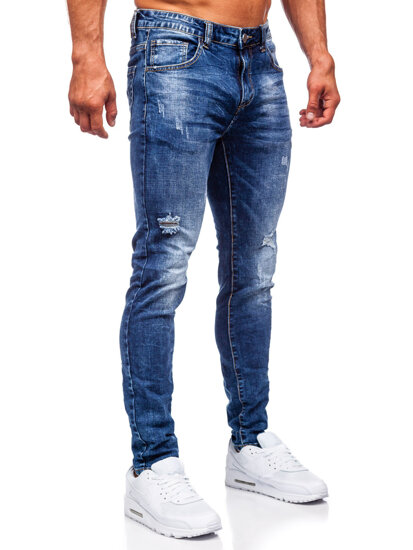 Bolf Herren Jeanshose slim fit Dunkelblau  KX718A