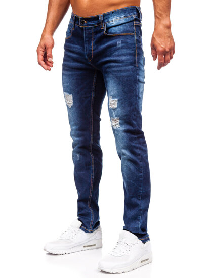 Bolf Herren Jeanshose slim fit Dunkelblau MP0017BS