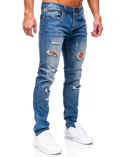 Bolf Herren Jeanshose slim fit Dunkelblau  MP0086BS