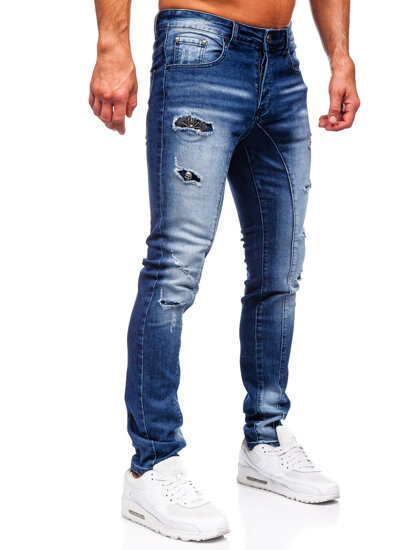 Bolf Herren Jeanshose slim fit Dunkelblau  MP0159BS