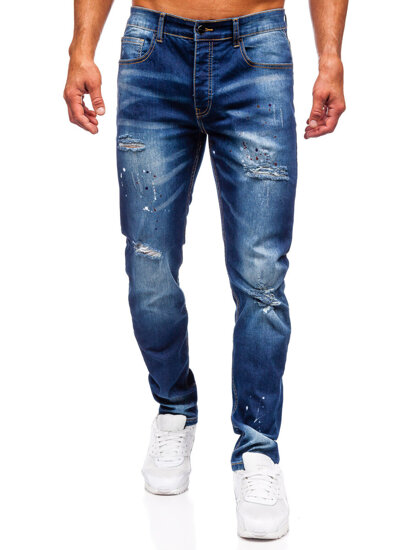 Bolf Herren Jeanshose slim fit Dunkelblau MP0170BS