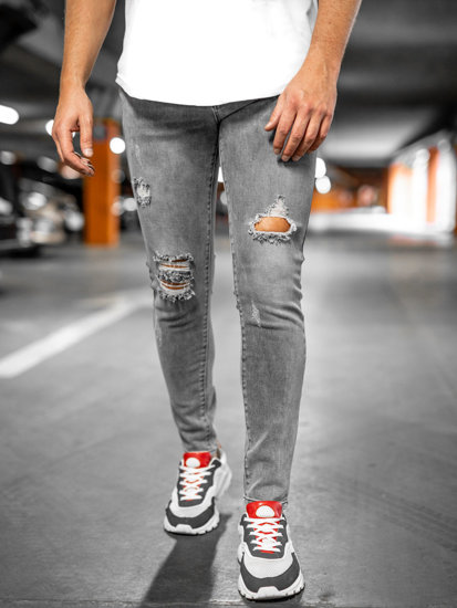 Bolf Herren Jeanshose slim fit Grau  KX759-CA