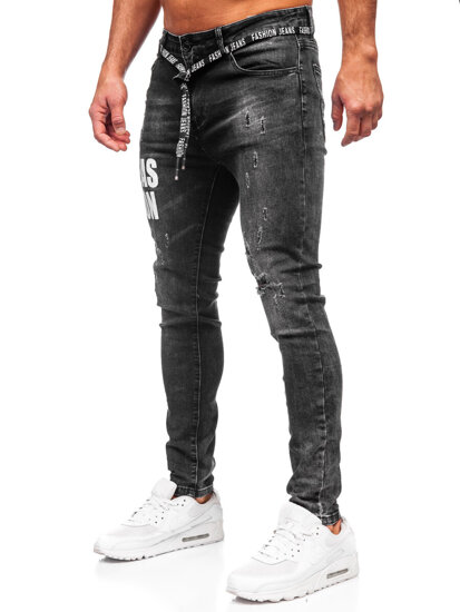 Bolf Herren Jeanshose slim fit Schwarz TF277