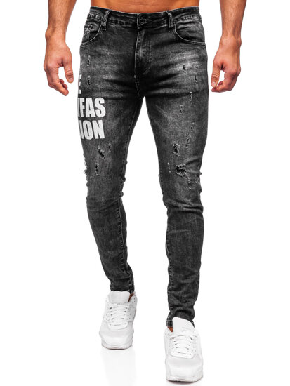 Bolf Herren Jeanshose slim fit Schwarz TF291