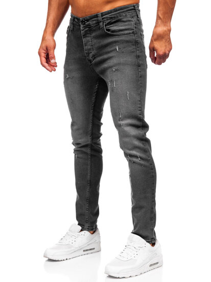 Bolf Herren Jeanshose slim fit Schwarzgrau  6541