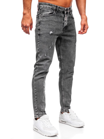 Bolf Herren Jeanshose slim fit Schwarzgrau  6642