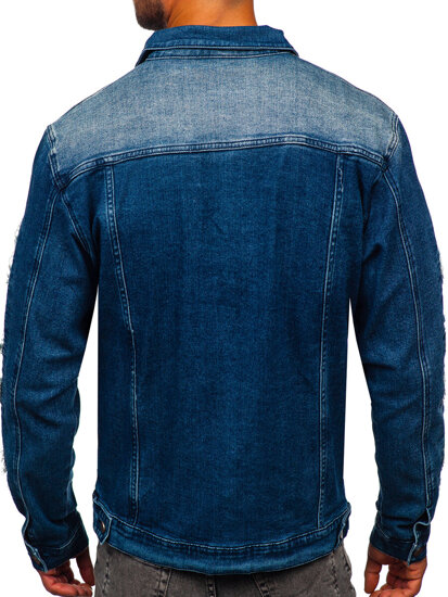 Bolf Herren Jeansjacke Dunkalblau  MJ523BS