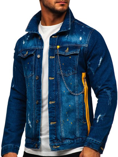 Bolf Herren Jeansjacke Dunkelblau  3-4