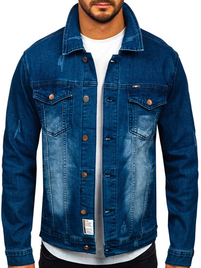 Bolf Herren Jeansjacke Dunkelblau  MJ525BS