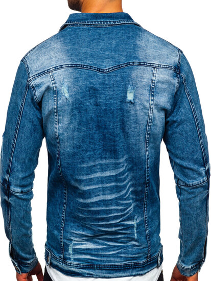 Bolf Herren Jeansjacke Dunkelblau  MJ529BS