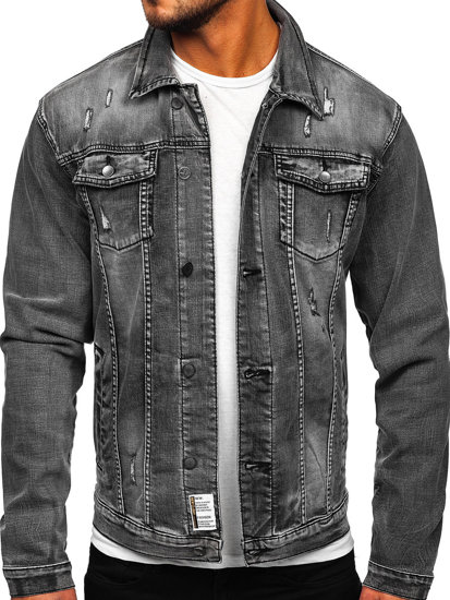 Bolf Herren Jeansjacke Grau  MJ500G