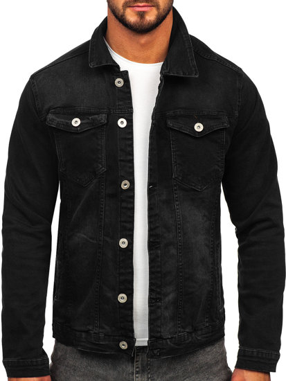 Bolf Herren Jeansjacke Schwarz  200