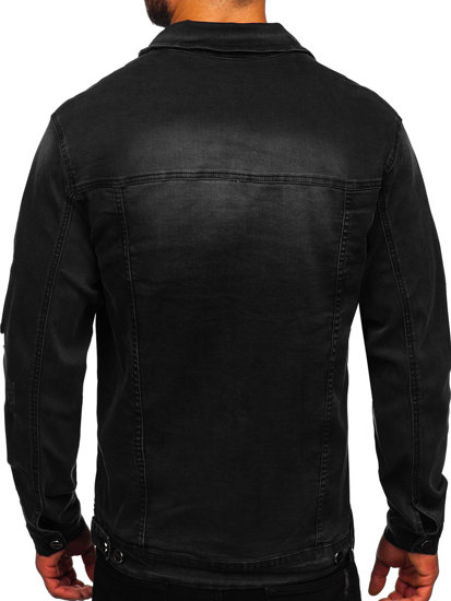 Bolf Herren Jeansjacke Schwarz  MJ506N