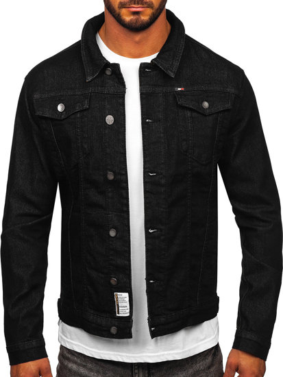 Bolf Herren Jeansjacke Schwarz  MJ510N