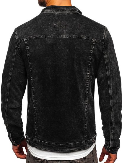 Bolf Herren Jeansjacke Schwarz  RC31160W1