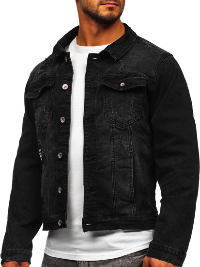 Bolf Herren Jeansjacke Schwarz  RC61079S0