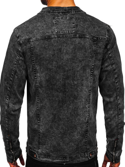 Bolf Herren Jeansjacke Schwarz  RC61125W1