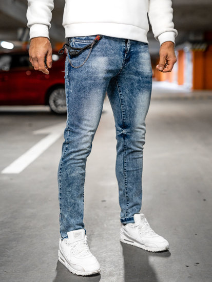 Bolf Herren Jeansjose regular fit Dunkelblau  HY1053