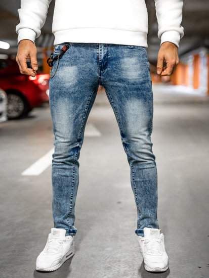 Bolf Herren Jeansjose regular fit Dunkelblau  HY1053