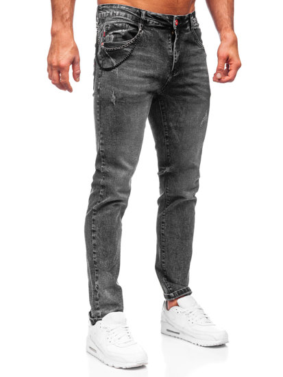 Bolf Herren Jeansjose regular fit Schwarz  HY1050