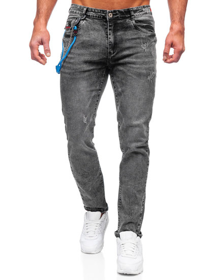 Bolf Herren Jeansjose regular fit Schwarz  HY1052