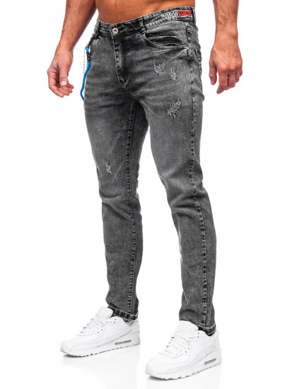 Bolf Herren Jeansjose regular fit Schwarz  HY1052