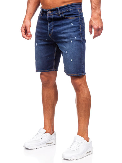 Bolf Herren Jeansshorts Dunkelblau  5820