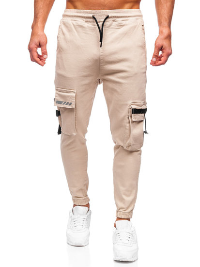 Bolf Herren Jogger Pants Cargohose Beige  6685