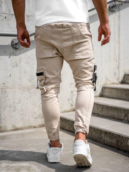 Bolf Herren Jogger Pants Cargohose Beige  6685