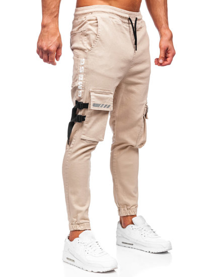 Bolf Herren Jogger Pants Cargohose Beige  6685