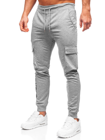 Bolf Herren Jogger Pants Cargohose Grau  HW2357