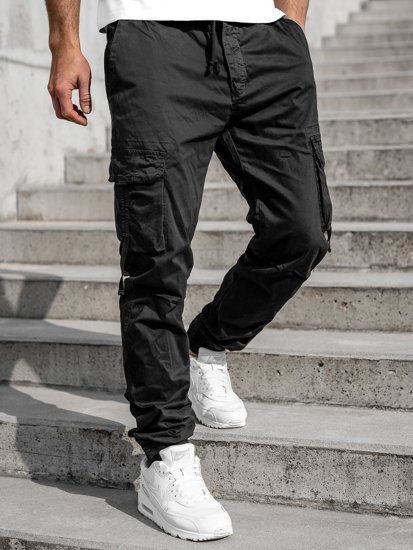 Bolf Herren Jogger Pants Cargohose Schwarz 8956